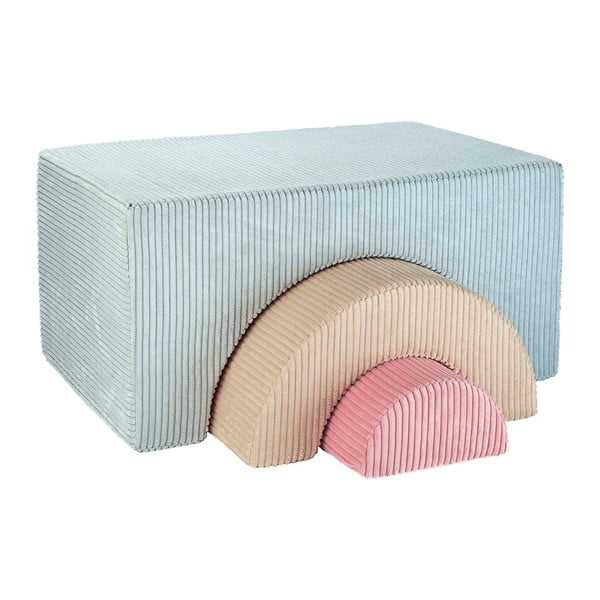 Mentol zeleni set mekanih igrački od pjene od samta 75x49x37 cm Rainbow Montessori – Wigiwama