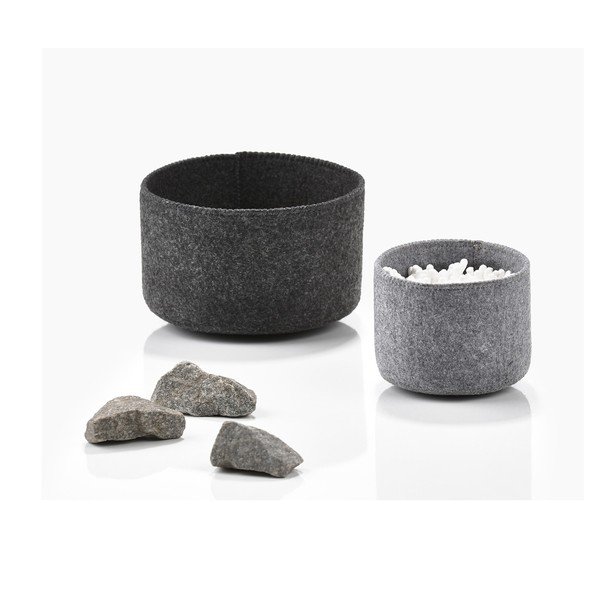 Set od 2 košare od filca Zone Dark Grey-image-2