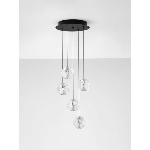 Mat crna metalna LED viseća svjetiljka s mogućnosti zatamnjivanja sa sjenilom od akrilnog stakla ø 30 cm Ifos – Nova Luce-image-4