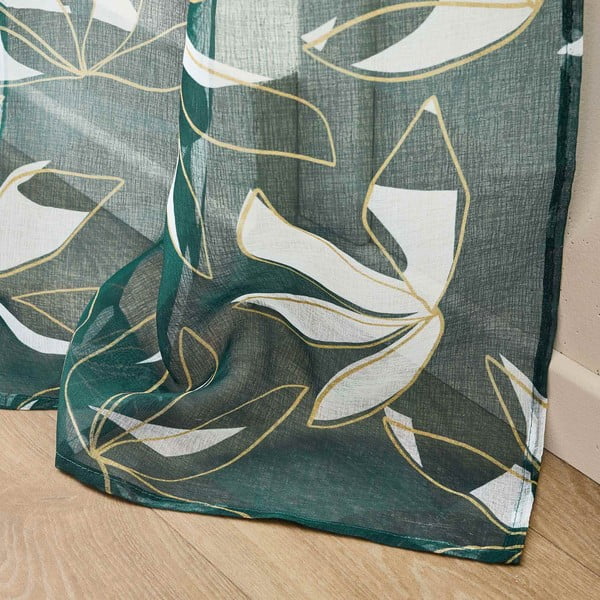 Zelena prozirna zavjesa od voila 140x280 cm Elsa – douceur d'intérieur-image-4