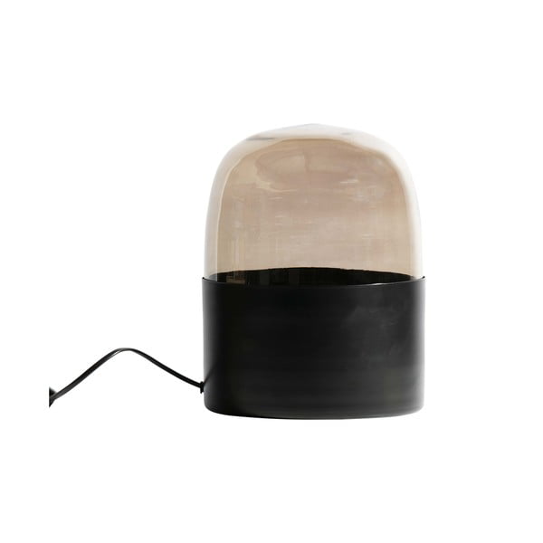 Crna stolna/podna svjetiljka BePureHome Dome, ø 22 cm