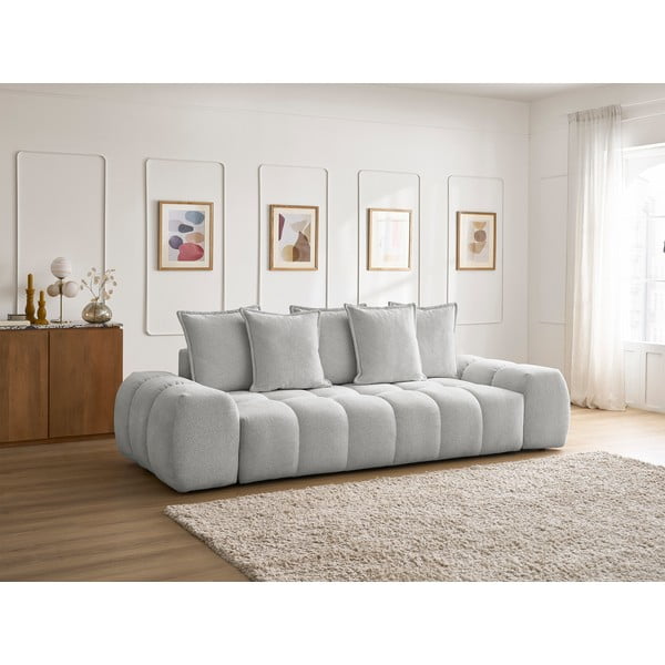 Svijetlo siva sofa od šenila 278 cm Everest – Bobochic Paris-image-1