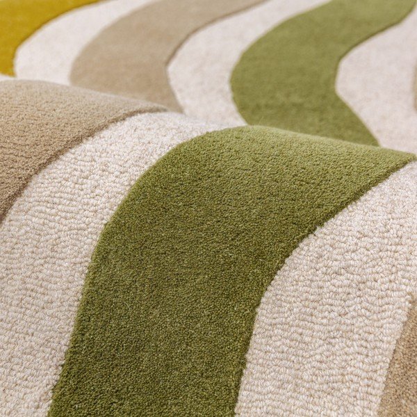 Zeleni/u prirodnoj boji ručno rađen vunen tepih 140x200 cm Cascade Wool – Flair Rugs-image-3