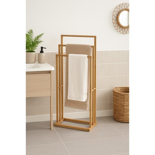 Držač za ručnike od bambusa u prirodnoj boji Elva – Bonami Essentials-image-1