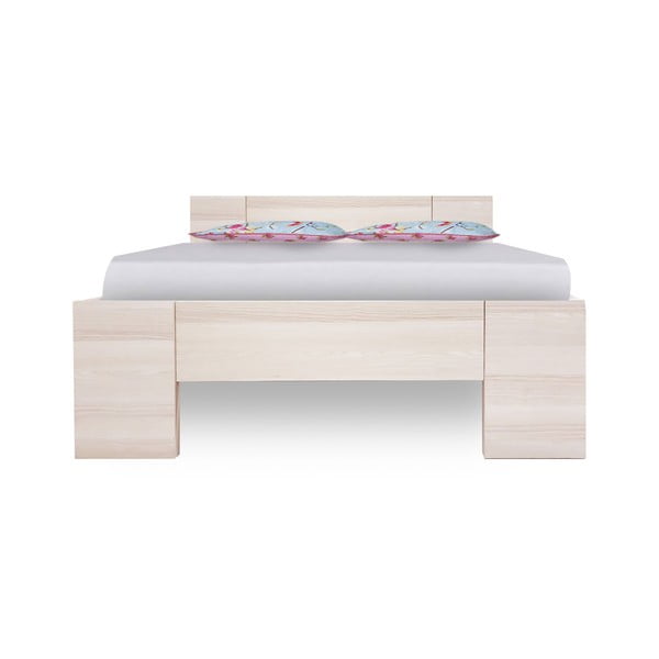Krevet za jednu osobu od jasenovog drveta Evergreen House Sleep Well, 127 x 207 cm
