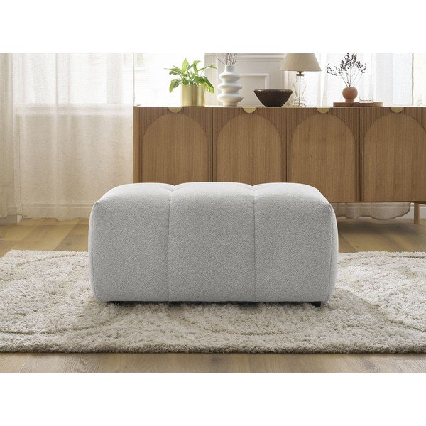 Svijetlo sivi tabure od šenila Roxelane – Bobochic Paris-image-4