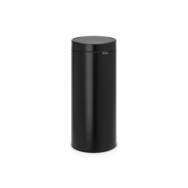 Mat crna željezna kanta za smeće na dodir 30 l Touch Bin – Brabantia