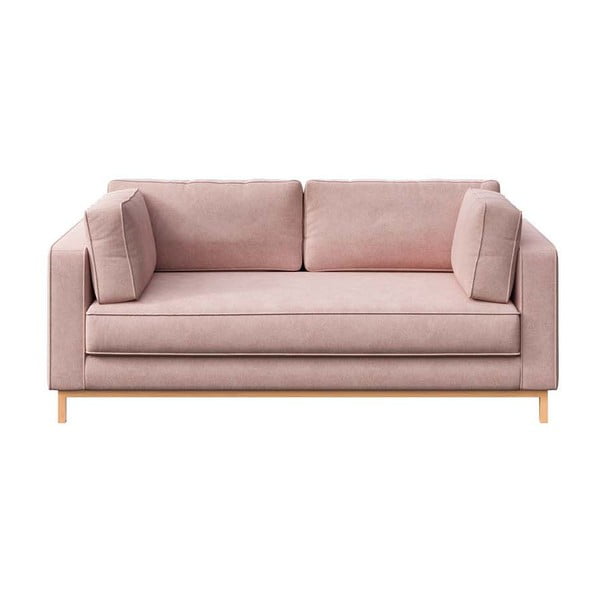 Svijetlo ružičasta baršunasti sofa 192 cm Celerio – Ame Yens