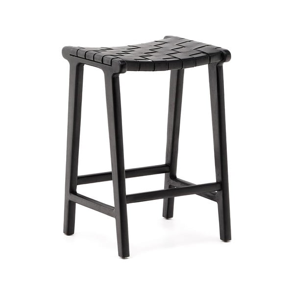 Crna barska stolica od masivnog mahagonija Calixta – Kave Home-image-2