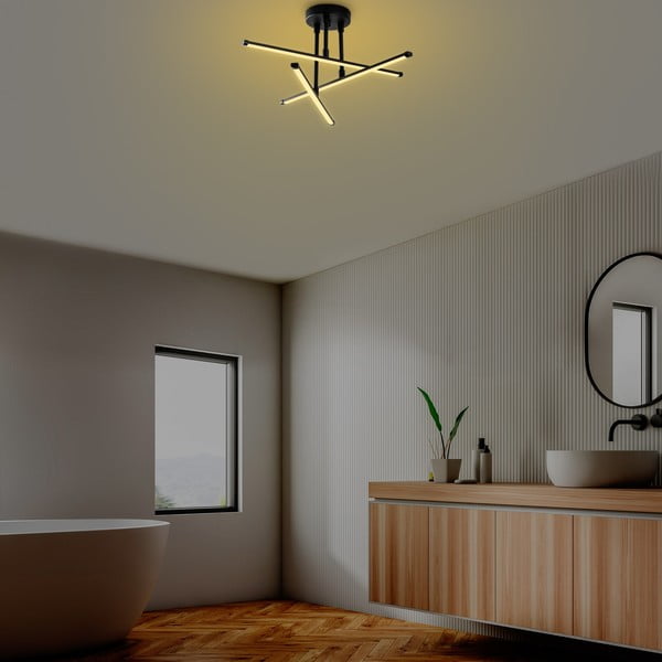 Crna LED stropna svjetiljka 26x51 cm Umut – Opviq lights-image-3