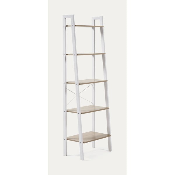 Bijeli/u prirodnoj boji regal u dekoru hrasta 56x172x32 cm Aarhus – Kave Home-image-3