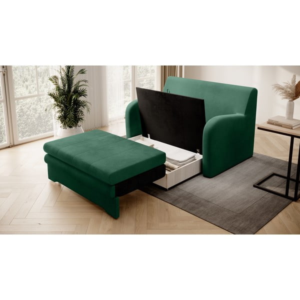 Zelena baršunasti sklopiva sofa 130 cm Ario – ELTAP-image-3
