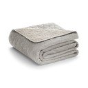 Sivo-bež prošiven prekrivač od samta 220x240 cm Laila – Restilo