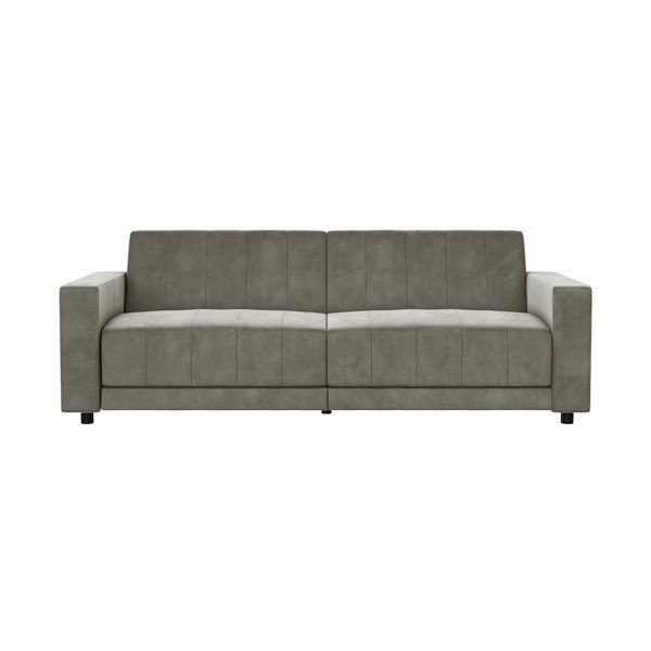 Smeđe-siva baršunasti podesiva/sklopiva sofa 225 cm Allie II – Støraa