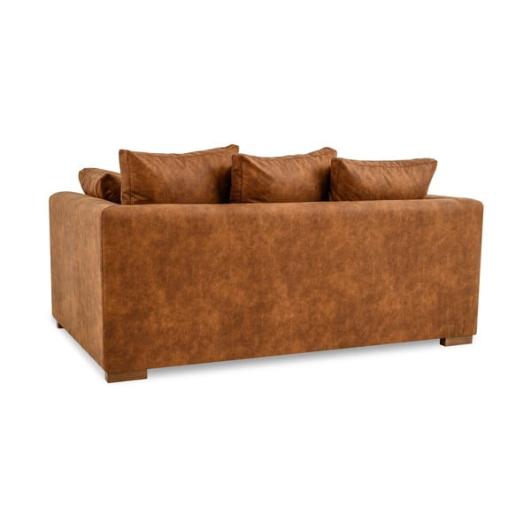 Konjak smeđa sofa od imitacije kože 175 cm Hamburg – Scandic-image-3