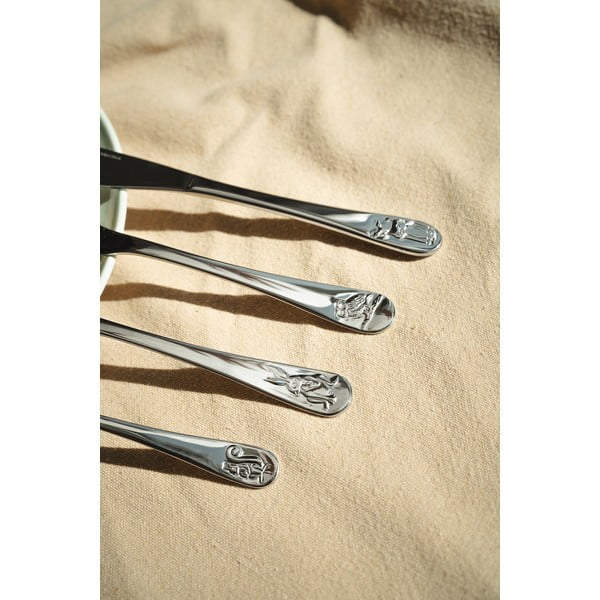 Dječji pribor za jelo 4 kom od nehrđajućeg čelika u srebrnoj boji Forest Animals – Zilverstad-image-2