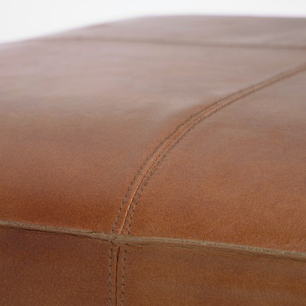 Konjak smeđa kožni tabure Kave Home Cesia-image-2