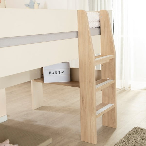 Bež podignuti dječji krevet bez podnice 90x200 cm Loft – Roba-image-4