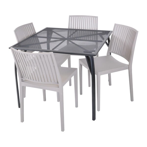 Bež plastična vrtna stolica Bars - Rojaplast-image-1