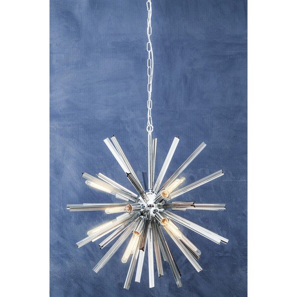 Metalna viseća svjetiljka sa staklenim sjenilom ø 75 cm Karlo – Premier Housewares-image-3
