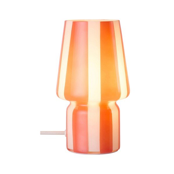 Crvena/bijela staklena stolna lampa (visina 21,5 cm) Carlo – Ellos Home-image-3