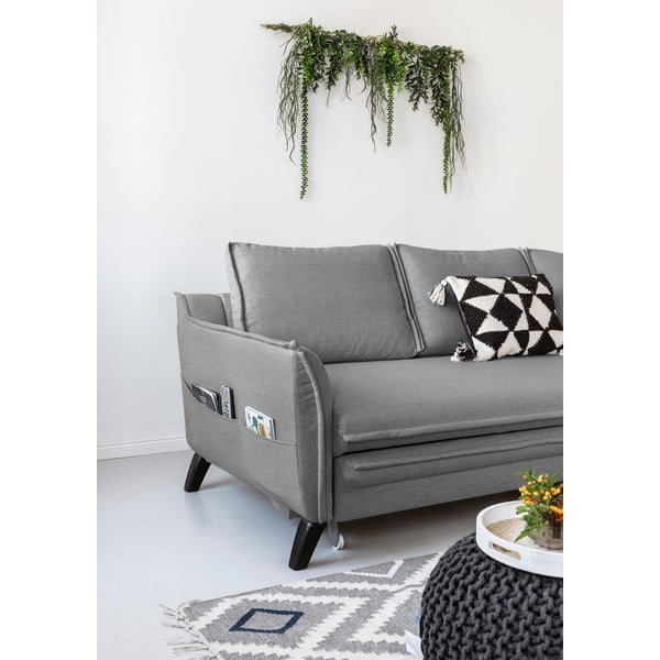 Sivi kauč na razvlačenje Miuform Charming Charlie, desni kut-image-3