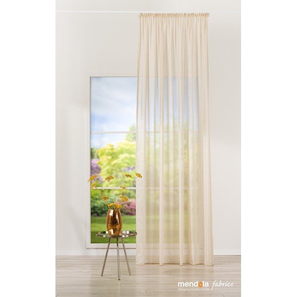Prozirna zavjesa u zlatnoj boji 140x260 cm Lava – Mendola Fabrics-image-1