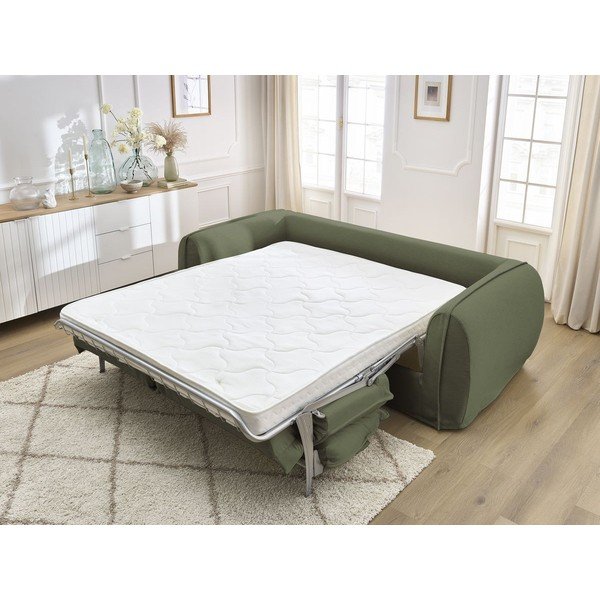 Zelena sofa za spavanje/sklopiva 236 cm Archimede – Bobochic Paris-image-1