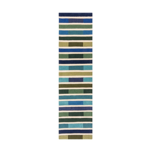 Tepih od zelene vune 230x60 cm Piano - Flair Rugs