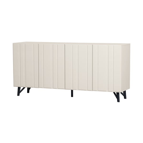 Krem niska komoda od masivnog bora 181x85 cm Miller – WOOOD-image-2