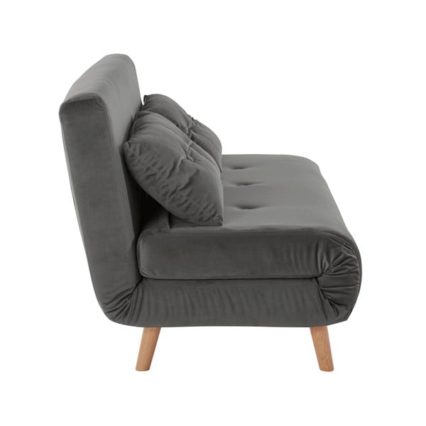Siva baršunasta sofa 125 cm Magalli - Støraa-image-1