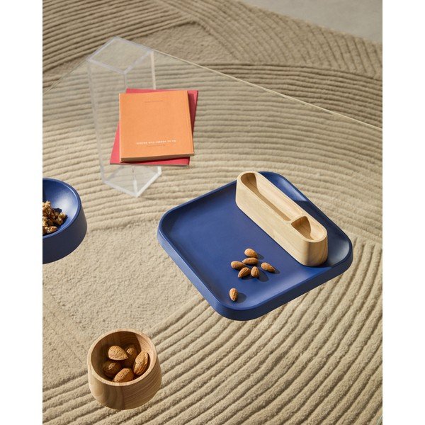 Tamno plave/u prirodnoj boji drvene zdjelice u setu 4 kom za posluživanje Bletz – Kave Home-image-2