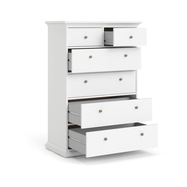 Bijela visoka komoda 96x140 cm Paris – Tvilum-image-4