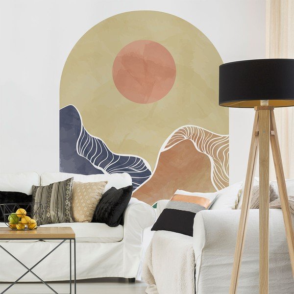 Zidna naljepnica 120x140 cm Abstract Rising Sun Arch - Ambiance-image-1