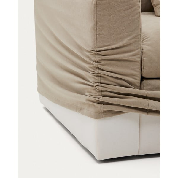 Bež lanena sofa 240 cm Nora – Kave Home-image-4