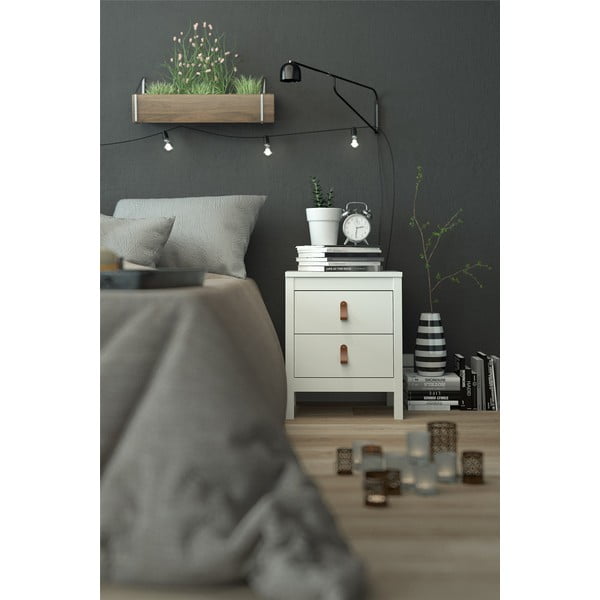 Bijeli noćni ormarić Madrid - Tvilum-image-1