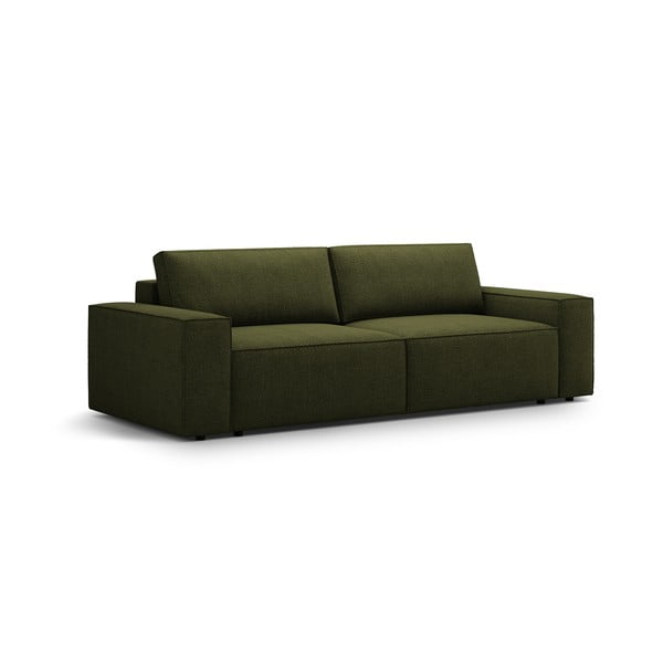 Tamno zelena sklopiva sofa od bouclé tkanine 247 cm Jodie – Micadoni Home-image-2