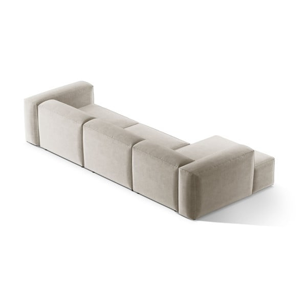 Bež kutna garnitura (s lijevim kutom/s ležaljkom) Bergamo – Cosmopolitan Design-image-4