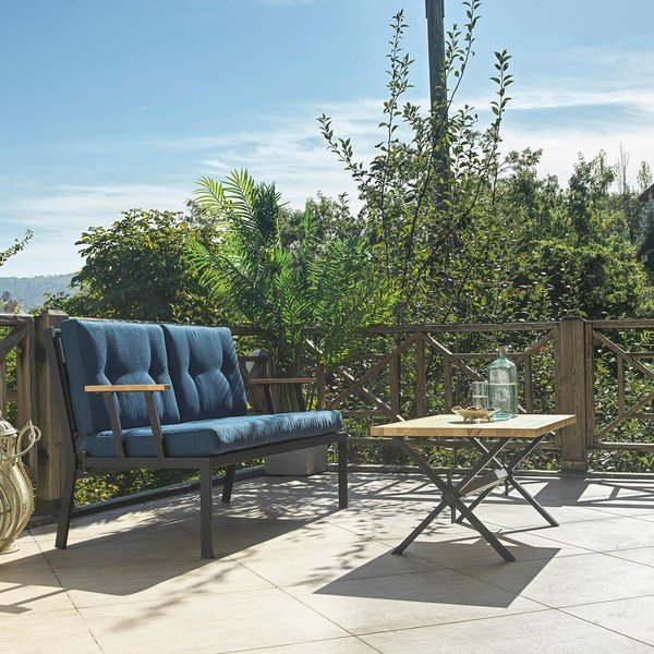 Plava metalna vrtna sofa Lotus – Floriane Garden-image-1