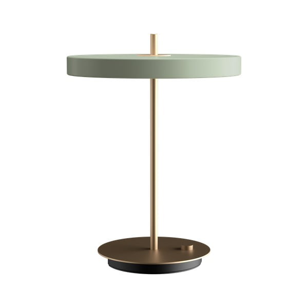 Svijetlo zelena LED stolna lampa s mogućnosti zatamnjivanja s metalnim sjenilom (visina 41,5 cm) Asteria Table – UMAGE