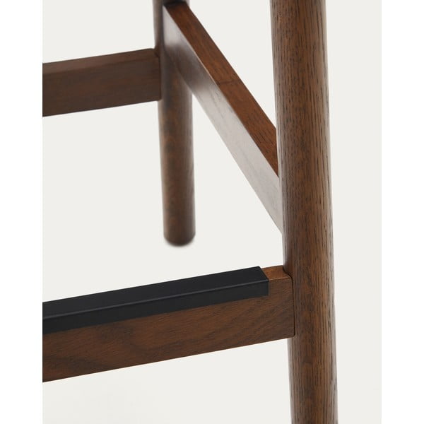 Smeđe/u prirodnoj boji barske stolice u setu 2 kom od punog hrasta (visine sjedala 66 cm) Yalia – Kave Home-image-3