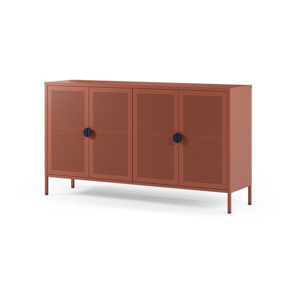 Metalni ormarić boje terakote 160x90x40 cm Sayla – Marckeric-image-3