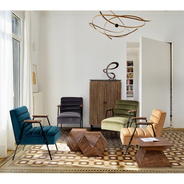 Stolić za kavu od masivnog sheesham drveta u tamnoj prirodnoj boji 42x42 cm Egypt – Bizzotto-image-3