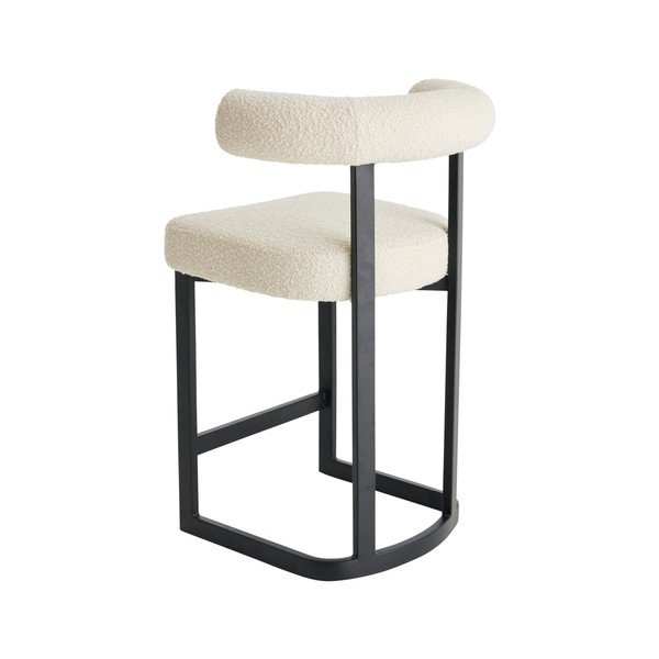 Crno-bijela podstavljena barska stolica (visine sjedala 66 cm) Parie – Ellos Home-image-3