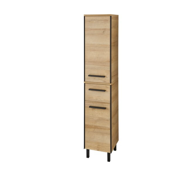 Zidni kupaonski ormarić u dekoru hrasta u prirodnoj boji 70x30 cm Quickset 395 – Pelipal-image-4