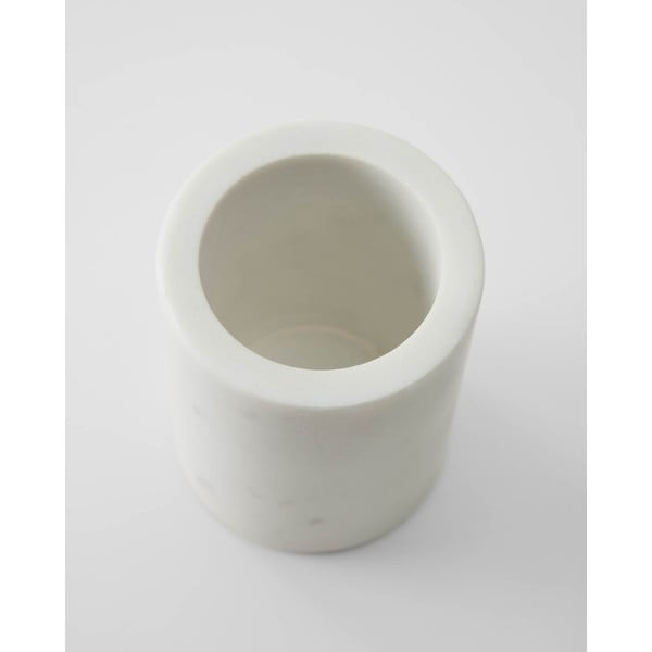 Bijela mramorna čaša za četkice za zube Elenei – Kave Home-image-3