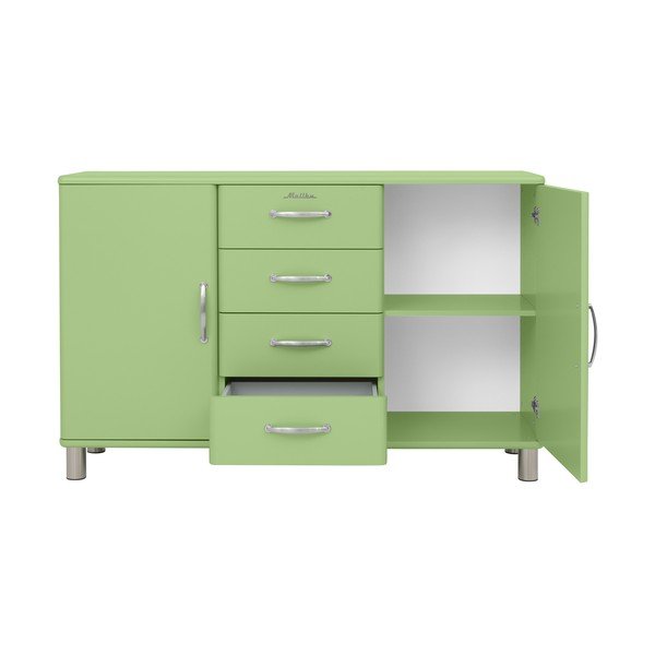 Zelena niska komoda 146x92 cm Malibu - Tenzo-image-1