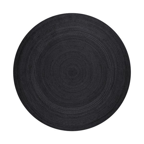 Crni obostrani/ručno rađen juten okrugao tepih ø 200 cm Braided – Hanse Home