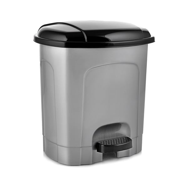 Siva plastična kanta za smeće s pedalom 3 l – Orion
