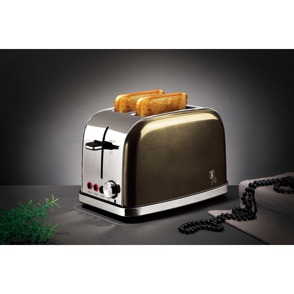 Toster u zlatnoj boji Shiny Black Collection - BerlingerHaus-image-2
